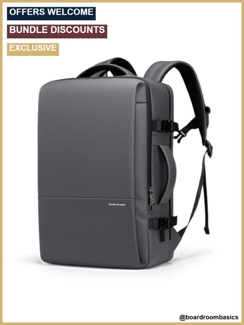 30L Water-Resistant Laptop Backpack with USB Port, Anti-Theft